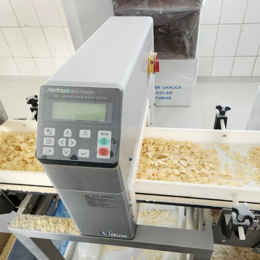 Inspection on a spice production line in China