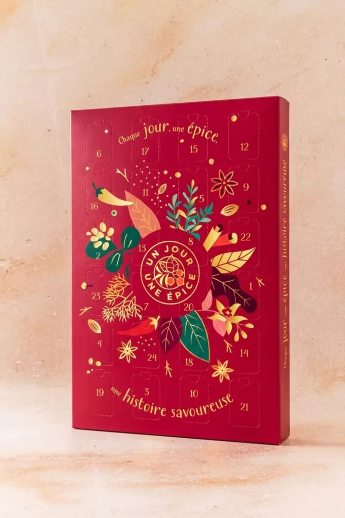 Calendrier de l'Avent d'épices en tubes, coffret rouge